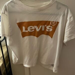 Levi's White Tee with Orange Graphic